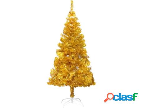 Árbol de Navidad VIDAXL con Soporte (Amarillo - 65x120 cm)