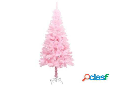 Árbol de Navidad VIDAXL con Soporte (Rosa - 75x150 cm)