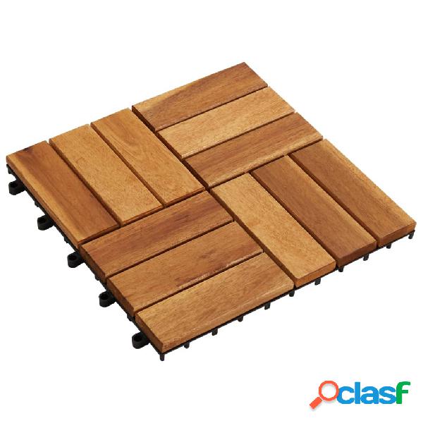 vidaXL Baldosas de porche de acacia 10 piezas 30x30 cm