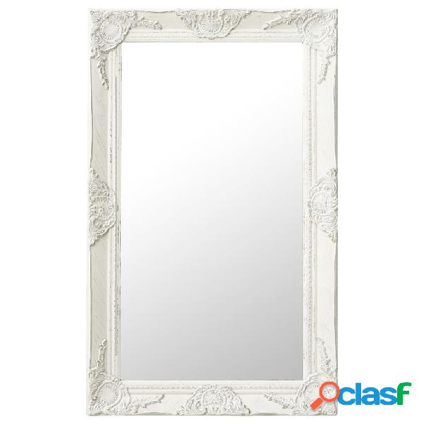 vidaXL Espejo de pared estilo barroco blanco 50x80 cm