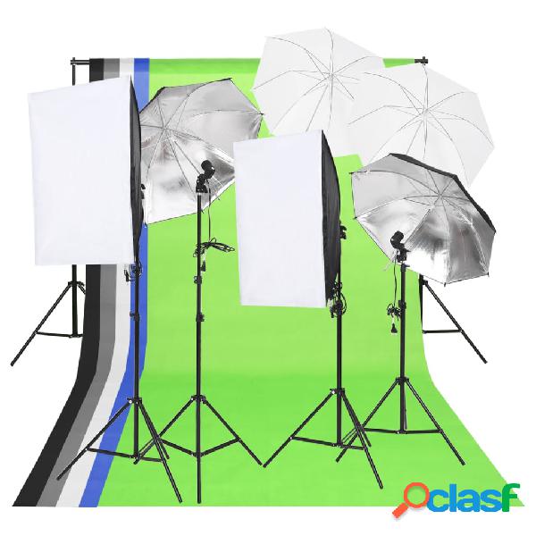 vidaXL Kit de iluminación para estudio fotográfico