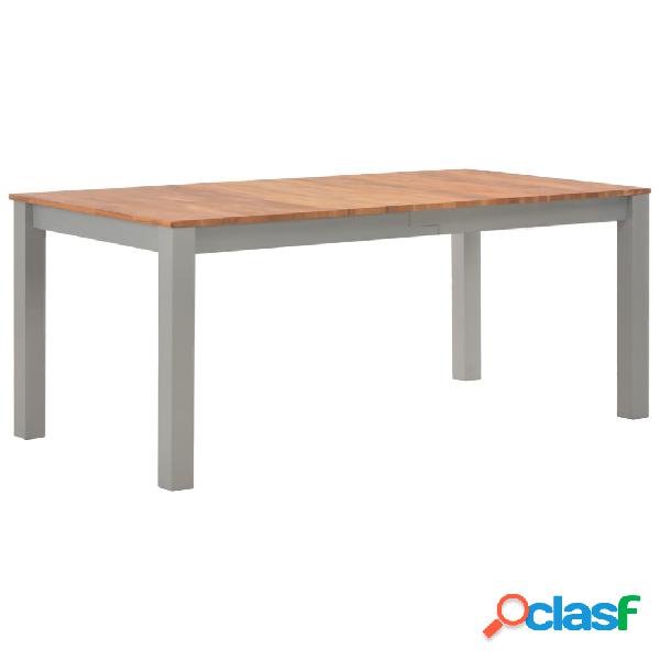 vidaXL Mesa de comedor 180x90x74 cm madera maciza de roble