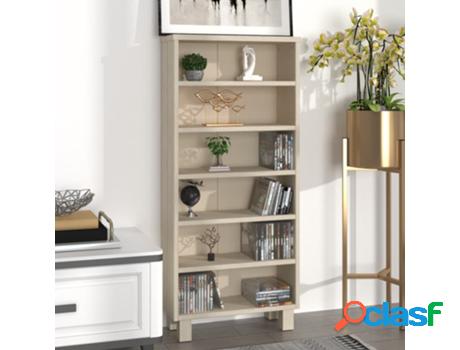 vidaXL Mueble para CDs madera maciza de pino marrón miel