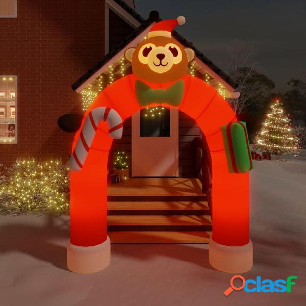 vidaXL Puerta de arco inflable de Navidad con LED 380 cm