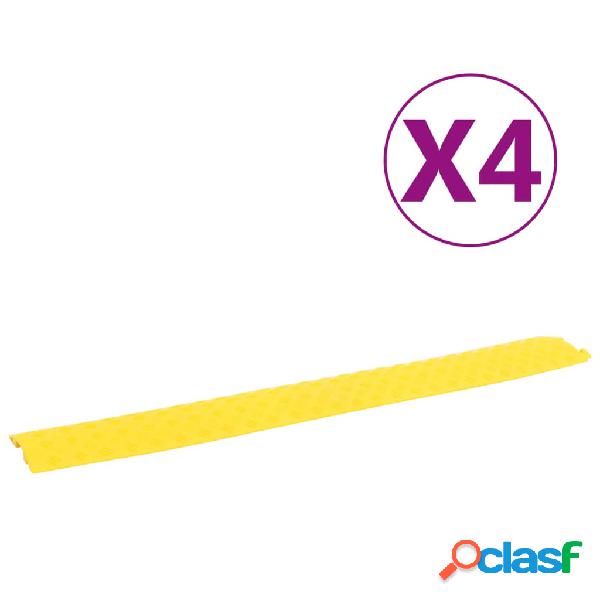vidaXL Rampas de protección de cable 4 unidades amarillo
