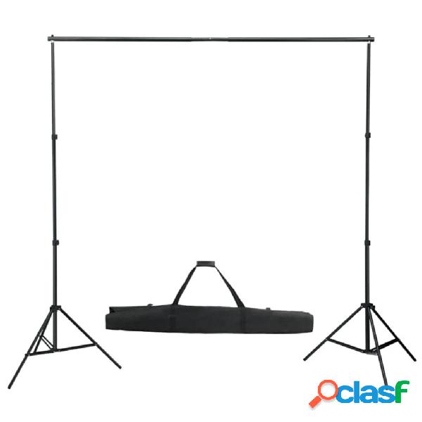 vidaXL Sistema de soporte de fondo telescópico 155-300 cm