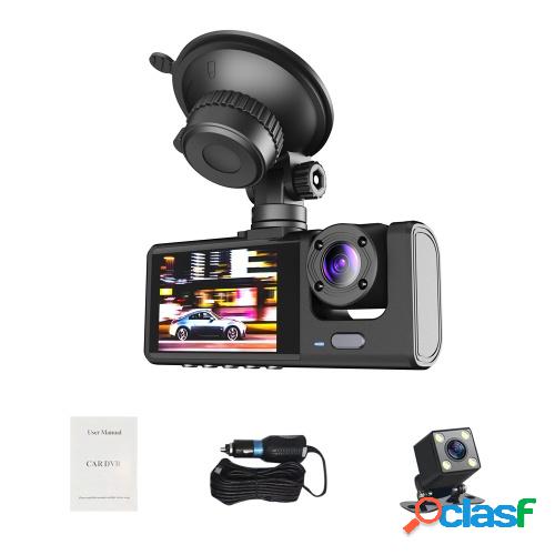 1080P DVR Dash cámara frontal y trasera grabadora de