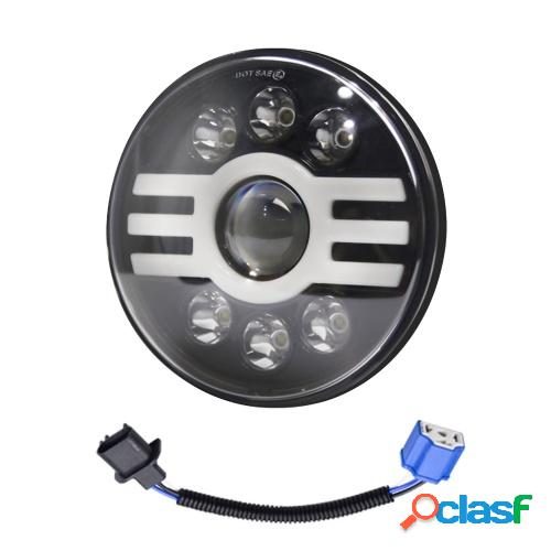 1PCS Coche LED Faros delanteros 7in 500W Faros redondos Tipo