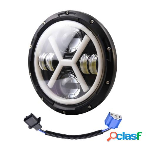 1PCS Coche LED Faros delanteros 7in 500W Faros redondos Tipo