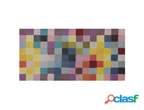 Alfombra BELIANI Kandira (Lana - Multicolor - 80 x 150 x 1