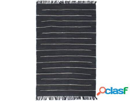 Alfombra VIDAXL Rayas Rectangular (Gris - 120x170 cm -