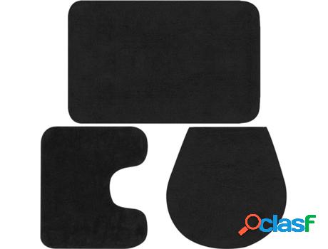 Alfombras de Baño VIDAXL 3 Piezas (Tejido - 50x78 cm -