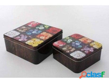 Almacenaje HOGAR Y MÁS Caja De Botone Set Caja