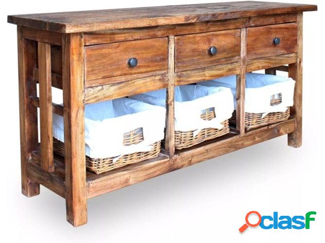 Aparador VIDAXL Madera reciclada maciza (100x30x50 cm)