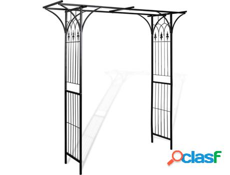 Arco de Jardín VIDAXL Arcos de Jardín (Negro - Hierro -