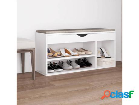 Armario para Zapatos VIDAXL (Madera - Blanco - 104 x 30 x 49