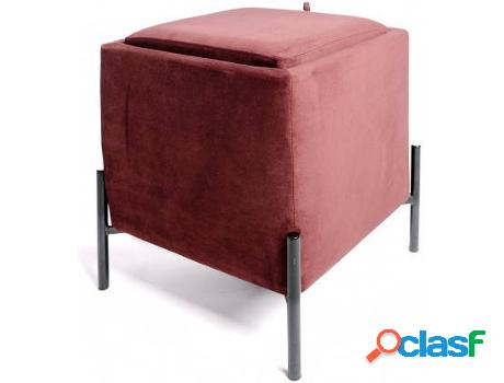 Asiento- Puff HOGAR Y MÁS Salón Moderno (burdeos)