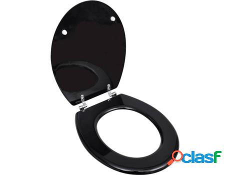 Asiento de Inodoro VIDAXL Negro (MDF)