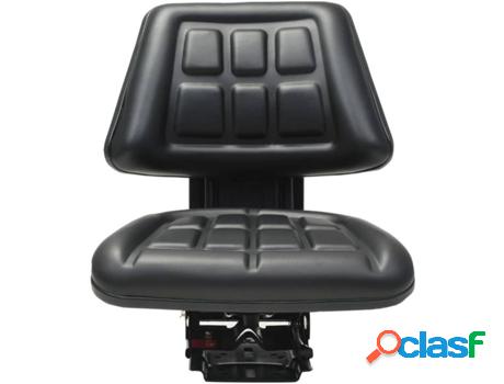 Asiento de Tractor con Suspensión VIDAXL (Negro - PVC)