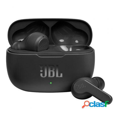 Auriculares bluetooth jbl wave 200tws con estuche de carga/