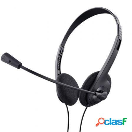 Auriculares trust chat headset 24659/ con microfono/ jack