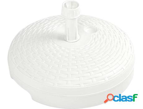 Base para Sombrilla VIDAXL 38 (Blanco - Plástico de Ratán)