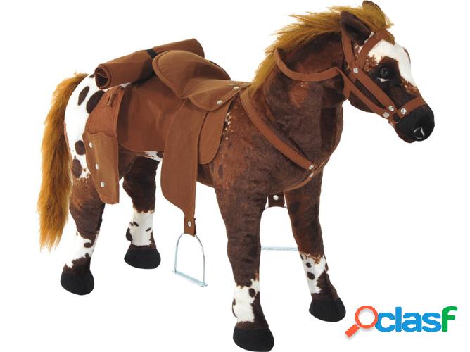 Caballito HOMCOM Marrón (85 x 28 x 60 cm)