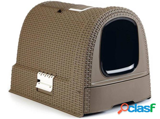 Caja de Arena para Gatos CURVER Marrón (51x38.5x39.5cm)