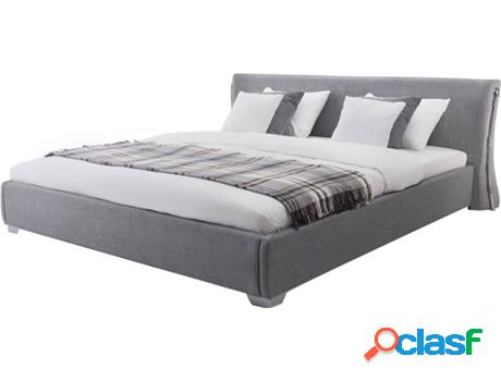 Cama Paris (Gris - Poliéster -228x195x83 cm - Colchón