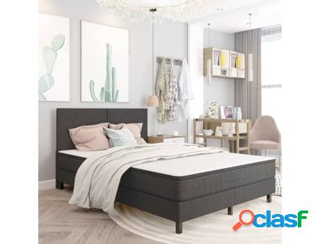 Cama VIDAXL (Gris - Tela - Compatible con Colchón: 160x200