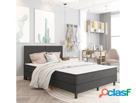 Cama VIDAXL (Gris - Tela - Compatible con Colchón: 180x200