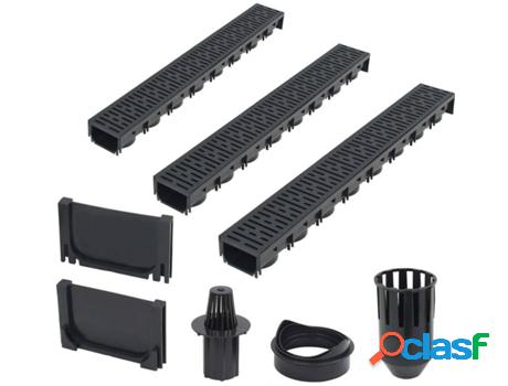 Canales de Drenaje VIDAXL (3 m - 3 Piezas)