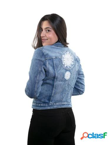 Cazadora Vaquera Mujer Atrapasueños Blanco Xl