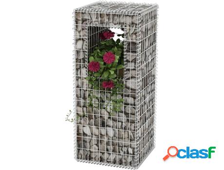 Cesta de Muro Gavión VIDAXL Florera Acero (Gris - 50x50x120