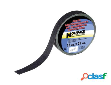 Cinta antideslizante negra 15 m. x 25 mm. uso doméstico
