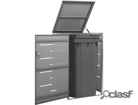 Cobertizo para Basuras VIDAXL Individual (Antracita - Inox -