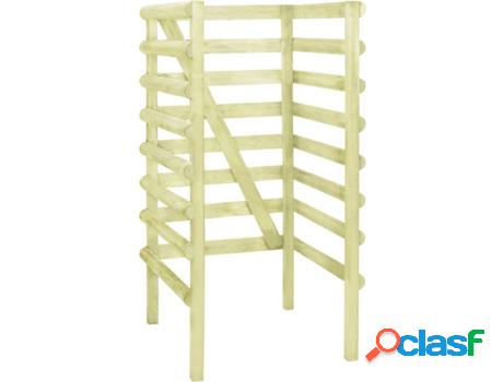 Cobertizo para Basuras VIDAXL Individual (Verde - Madera -