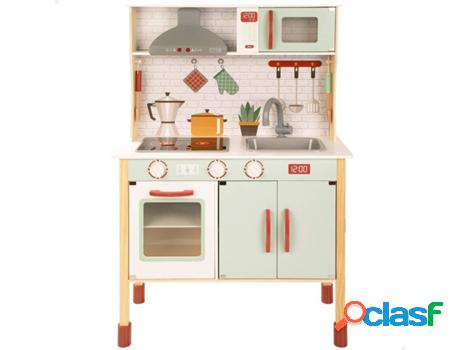 Cocina de Jugar WOOMAX Cocinita de Madera con Luz y Sonidos