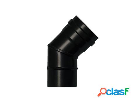 Codo estufa pellet vitrificado ø80 mm 45°