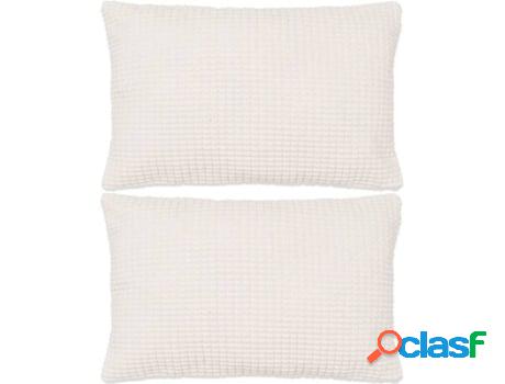 Cojines de Terciopelo VIDAXL 2 Uni. (Marrón - 40x60 cm)