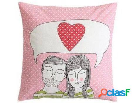 Cojín HOGAR Y MÁS Decorado Con El Dibujo De Una Pareja