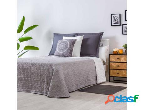 Colcha COTTON ARTEAN (Gris - Cama de 90 cm - Algodón)