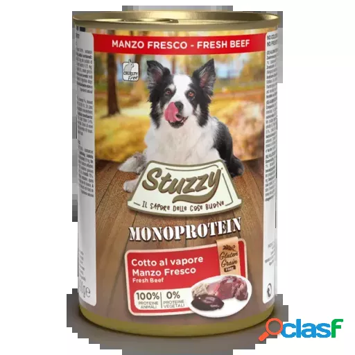 Comida Húmeda Monoprotein para Perros de Buey 800 GR Stuzzy