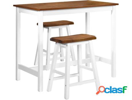 Conjunto de Bar VIDAXL 245547 (Marrón - Tablero DM - 108 x