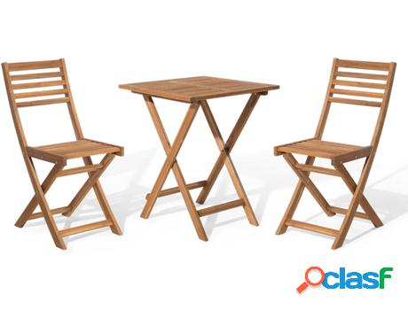 Conjunto de Jardín BELIANI Fiji (Marrón - Madera de Acacia
