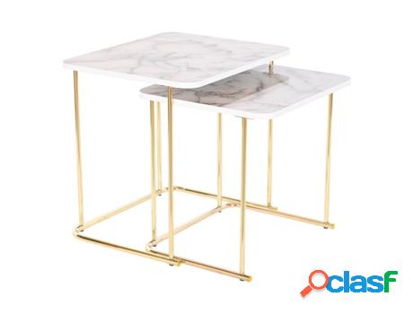 Conjunto de Mesa DKD HOME DECOR (Acero - Muticolor)