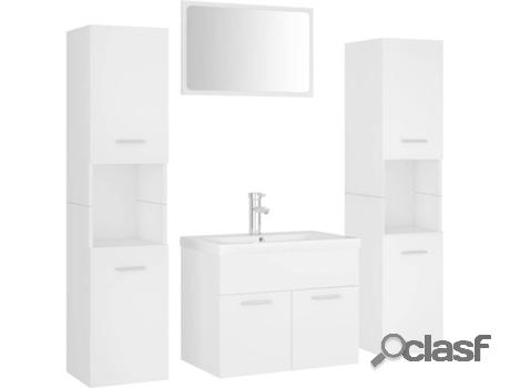 Conjunto de Muebles VIDAXL 3071495 (Blanco - Madera