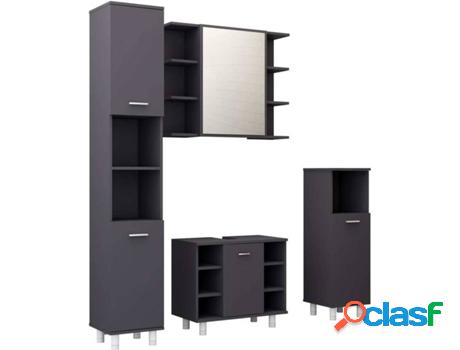 Conjunto de Muebles de Baño VIDAXL 3056900 (Madera