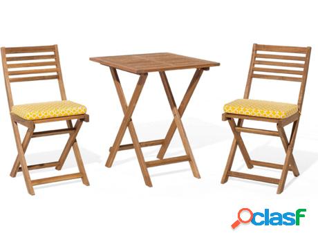 Conjunto de jardín BELIANI 65103 (Marrón - Madera de