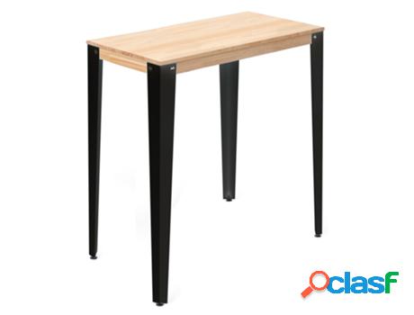Consola BOX FURNITURE Lunds (Negro - Madera y Acero - 110 x